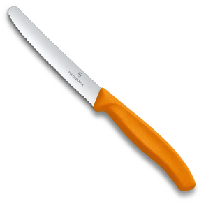 Victorinox Tomaten und Tafelmesser, 11cm Wellen orange