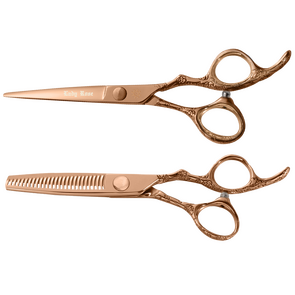 Lady Rosé Set Haarschere und Modellierschere